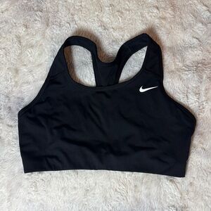 Nike Black Racerback Sports Bra with Swoosh Logo